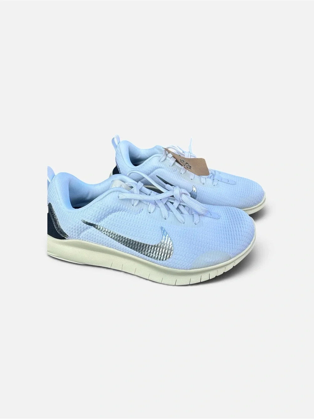 Nike Athletic Sneakers in cream with Black Swoosh
